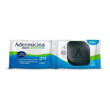 Adermicina Limpieza Facial Jabón Carbón Activado 2 X 65g C/u