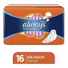 Always Plus Suave Normal Toallitas Femeninas C/alas X 16 Uds