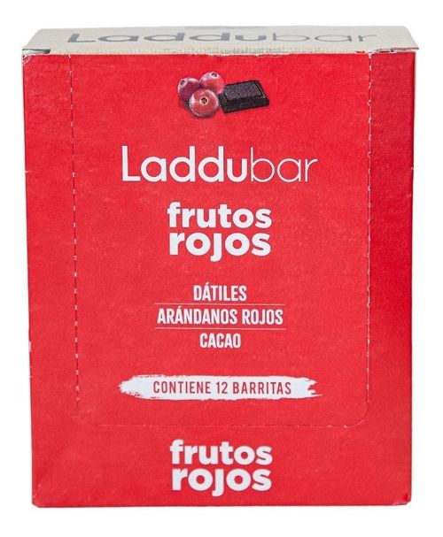 Barrita Frutos Rojos Dátiles Laddubar Vegan S/tacc 30g 12u