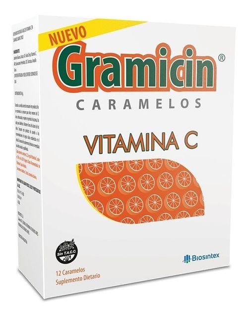 Gramicin Vitamina C Suplemento Dietario Caramelos 12 Uds