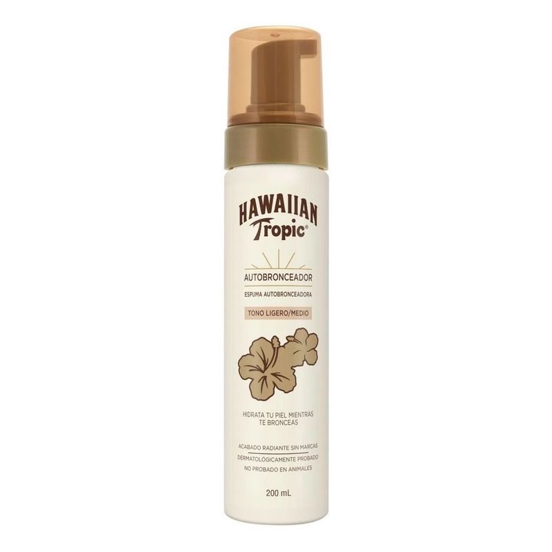 Hawaian-Tropic-Espuma-Autobronceante-Tono-Ligero-medio-200ml-en-FarmaPlus