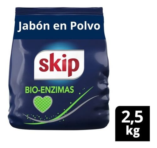 Skip Jabón En Polvo Bio-enzimas Baja Espuma 2,5 Kg.