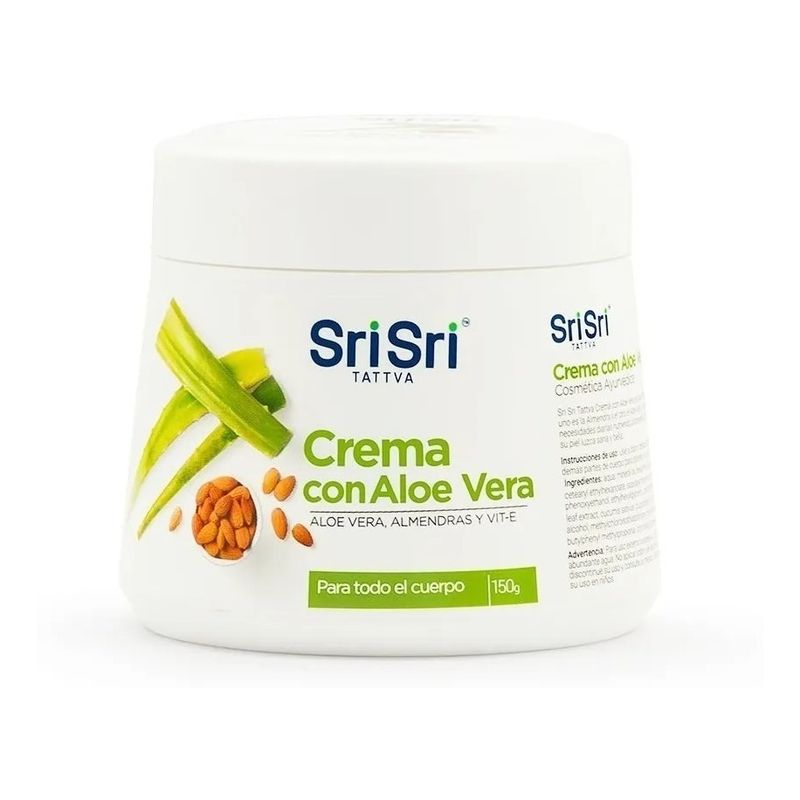 Sri-Sri-Crema-Aloe-Vera-Aceite-De-Almendras-Vitamina-E-150g-en-FarmaPlus