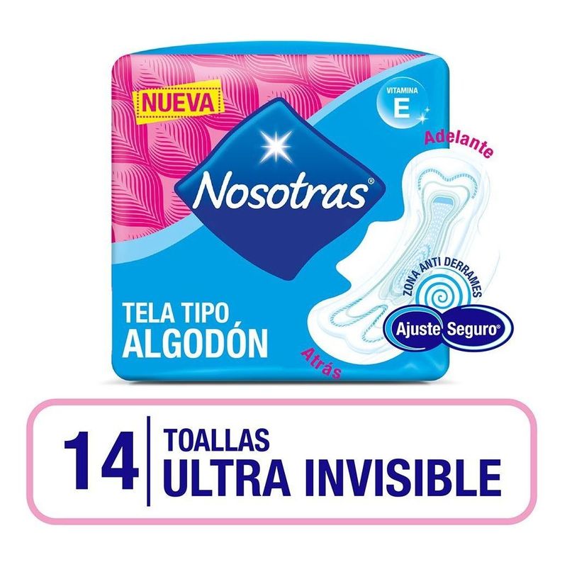 Toallitas-Femeninas-Nosotras-Ultrainvisible-Con-Alas-X-14-u-en-FarmaPlus