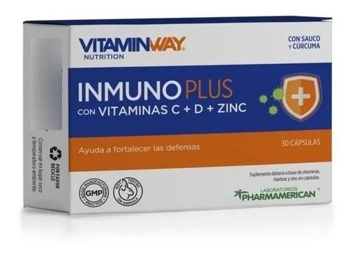 VitaminWay Inmuno Plus Con Vitaminas C D + Zinc 30 Capsulas