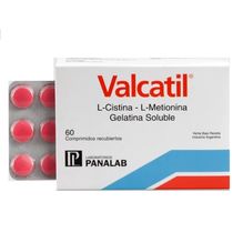 Valcatil L-cistina, L-metionina, Gelatina Soluble X 60 Compr