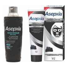 Kit Asepxia Agua Micelar Carbon 200ml + Máscara Peel Off 30g