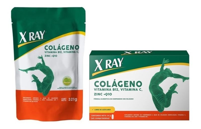 X Ray Colágeno Vitamina B12 Comprimidos X60un + Polvo X321g en