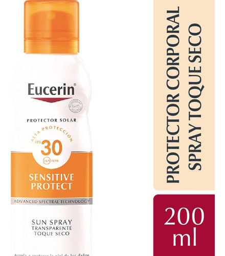 Eucerin Sun Spray Transparente Toque Seco Fps30 X 200ml