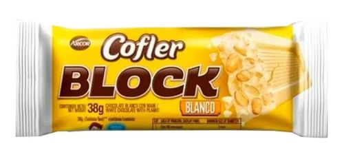 Chocolate Blanco Con Mani Cofler Block 38g