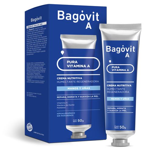 Crema para manos y uñas Bagóvit A por 50 gramos