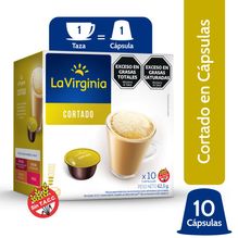 La Virginia Cafe En Capsulas Cortado X 10 Capsulas