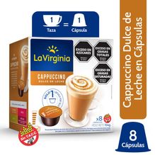 La Virginia Cafe En Capsulas Cappuccino Dulce De Leche X 8