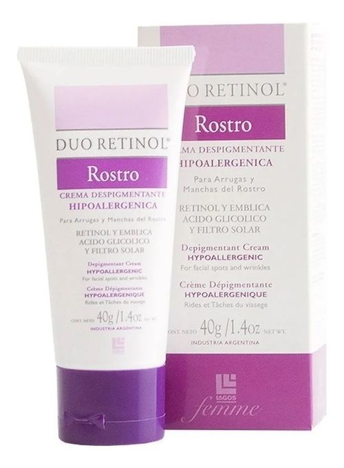 Duo Retinol Rostro Crema Lagos Despigmentante Antiarrugas 40grs