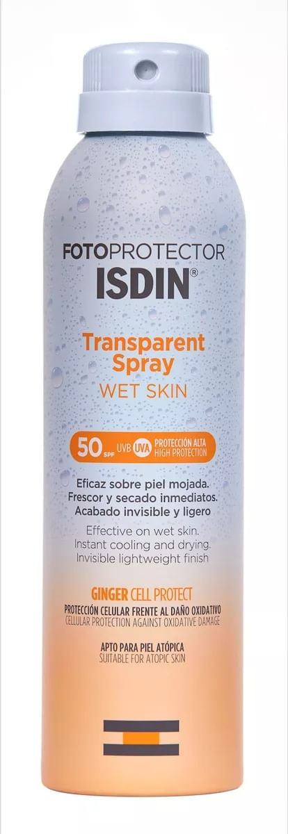 Fotoprotector-Isdin-Transparente-Wet-Skin-Spf-50-X-250ml-en-FarmaPlus