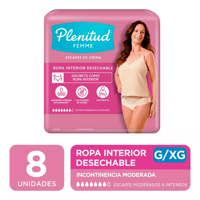 Plenitud-Femme-Pants-Bombachas-Ropa-Interior-G-xg-8-Unidades