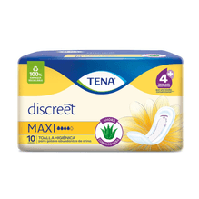 Tena Discreet Mujer Toallita Femenina Maxi 10 Unidades