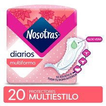 Nosotras Protectores Diarios Femeninos Multiestilo 20 Uds