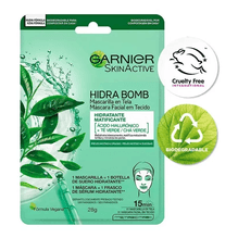 Garnier Skin Active Mascarilla Tela Hidra Bomb Té Verde 1u