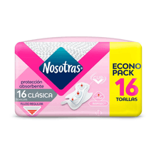 Nosotras Toallitas Higénicas Clásicas Rapisec X 16 U