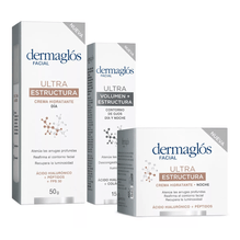 Kit Facial Dermaglós Ultra Estructura Dia Noche Ojos