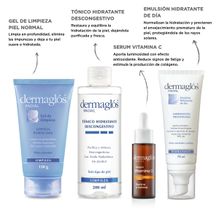 Kit Facial Dermaglós Rutina Piel Normal A Mixta Serum Vit C