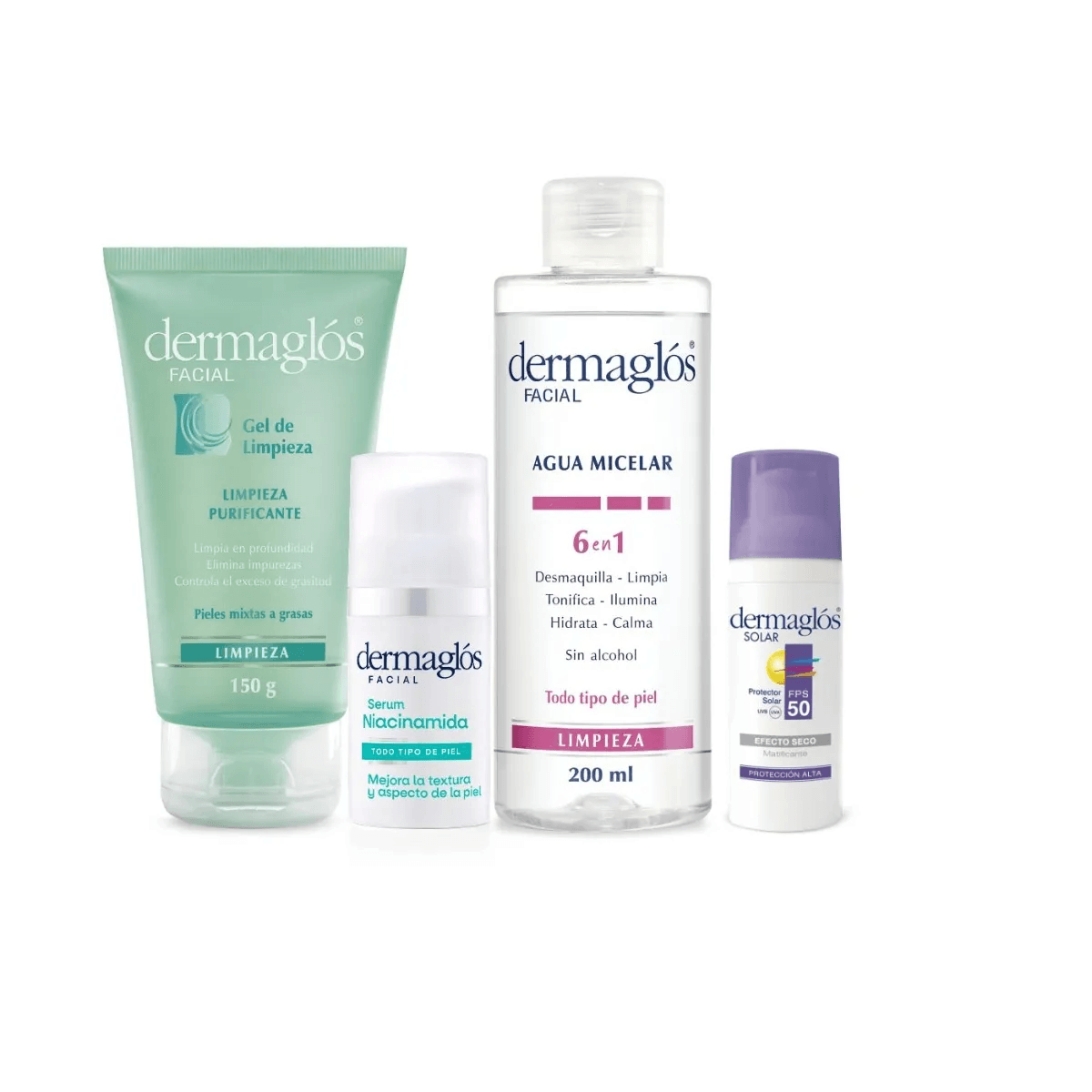 Kit Dermaglós Farmaplus Rutina Piel Mixta A Grasa Serum Niacinamida Farmaplus