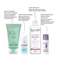 Kit Dermaglós Rutina Piel Mixta A Grasa + Serum Niacinamida
