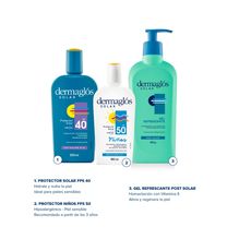 Kit Protector Solar Dermaglós Familiar + Gel Post Solar