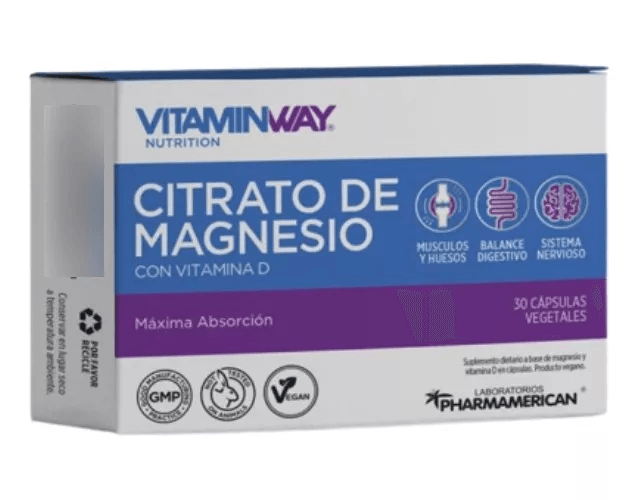 Vitamin Way Farmaplus Citrato De Magnesio Vitamina D 30 Cápsulas ...