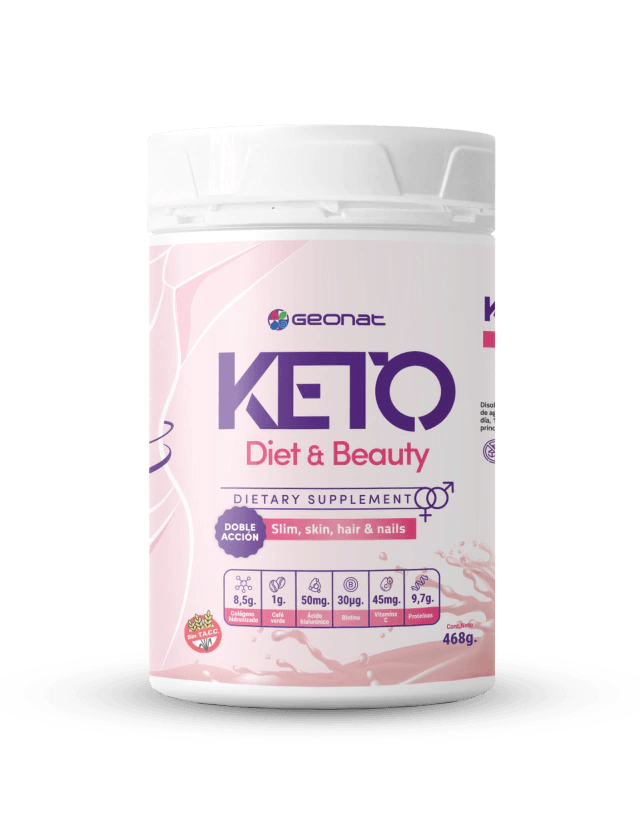 Geonat Farmaplus Keto Diet & Beauty 468g Sabor Frutilla - FarmaPlus