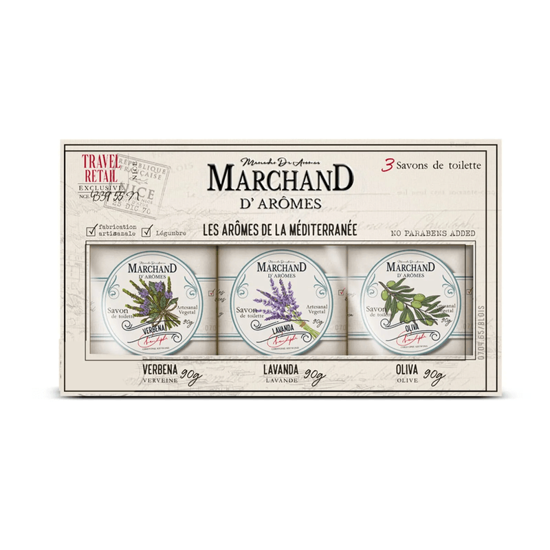Marchand-D-aromes-Trio-De-Jabones-Aromas-Del-Mediterraneo