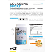 Ena Colageno Sport Magnesio Cúrcuma Acido Hialuronico 407g Sabor Naranja
