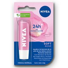 Protector labial humectante NIVEA Soft Rosé para todo tipo de piel x 4,8 grs