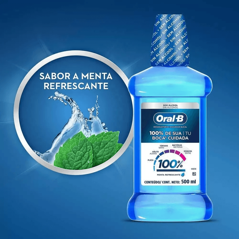 Oral-b Farmaplus Enjuague Bucal 100% 500ml - FarmaPlus