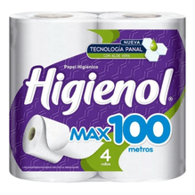 Higienol Papel Higienico Max 100mts x 4 Unidades con Aloe Vera.