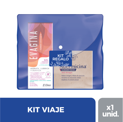 Kit Cuidado Total Evagina Gel Lubricante + Adermicina Antiarrugas