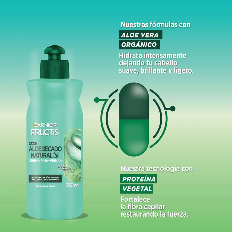 Garneir-Fructis-Crema-Para-Peinar-Aloe-Hidra-Clean-250ml