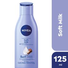 Crema corporal NIVEA Soft Milk 5 en 1 Suavidad y Humectación profunda Piel seca x 125 ml