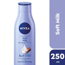 Crema corporal NIVEA Soft Milk 5 en 1 Suavidad y Humectación profunda Piel seca x 250 ml
