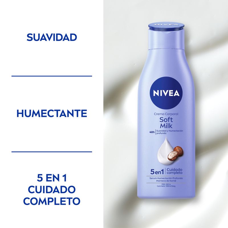 Crema-corporal-NIVEA-Soft-Milk-5-en-1-Suavidad-y-Humectacion-profunda-Piel-seca-x-250-ml