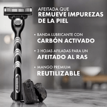 Gillette Mach3 Máquina De Afeitar Carbono 3 Hojas 1 Unidad