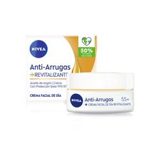 Crema facial revitalizante NIVEA Antiarrugas con Aceite de Argán 55+ x 50 ml