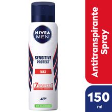 Desodorante antitranspirante NIVEA MEN Sensitive Protect Max Sin siliconas x 150 ml