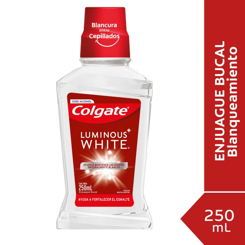 Colgate Enjuague Bucal Luminous White 250ml