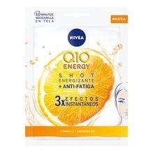 Mascarilla facial antiedad de papel NIVEA Q10 Energy para pieles sensibles x 1u