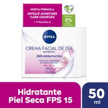 Crema facial hidratante de día NIVEA Essentials para piel seca FPS 15 x 50 ml