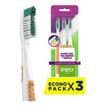 Pro Plus Cepillo De Dientes Cuidado Encias 40 Suave 3 Cepillos
