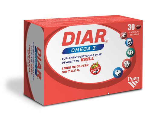 Diar Omega 3 Aceite De Krill Puro 30 Capsulas