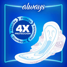 ALWAYS Toalla femenina xtra noche seca con Alas 8 unidades